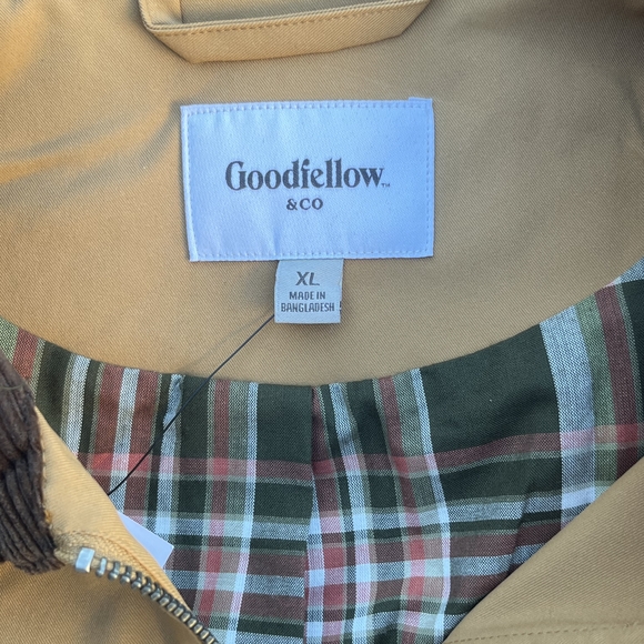 Goodfellow & Co Men's Tan Workwear Jacket with Contrast Corduroy Collar - Picture 6 of 6
